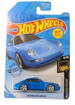 Porsche Carrera 1996 blå - Hot Wheels 1:64