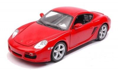 Porsche Cayman S - röd - skala 1:24
