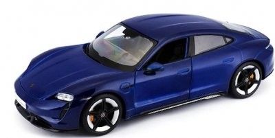 Porsche Taycan Turbo S mörkblå - skala 1:24