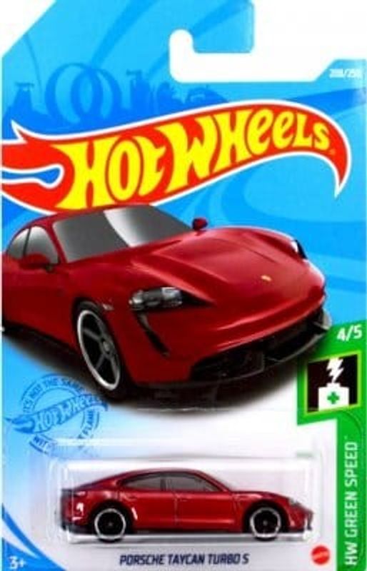 Porsche Taycan Turbo S röd - Hot Wheels 1:64