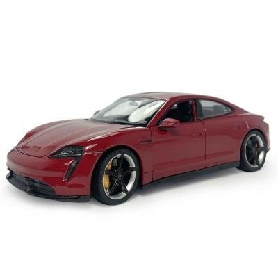 Porsche Taycan Turbo S röd - skala 1:24