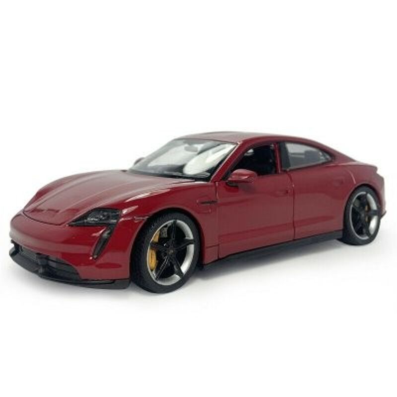 Porsche Taycan Turbo S röd - skala 1:24