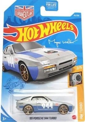Porsche 944 Turbo 1989 silber/blau - Hot Wheels 1:64