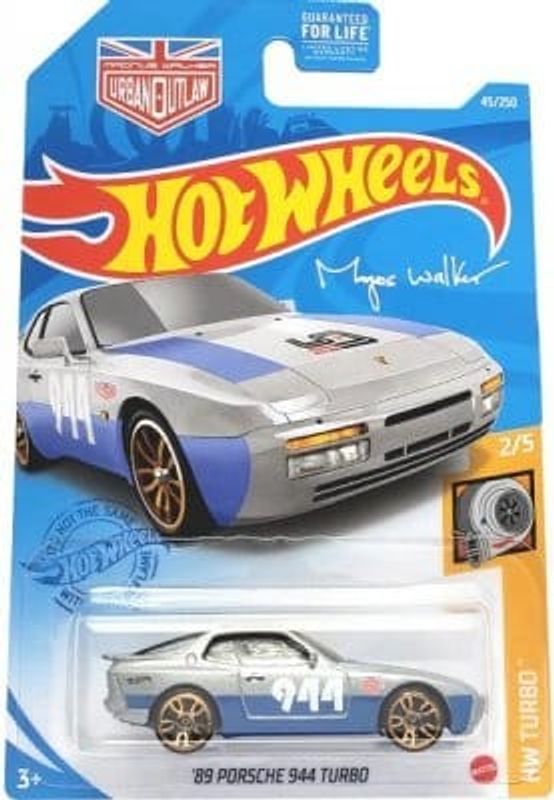 Porsche 944 Turbo 1989 silber/blau - Hot Wheels 1:64