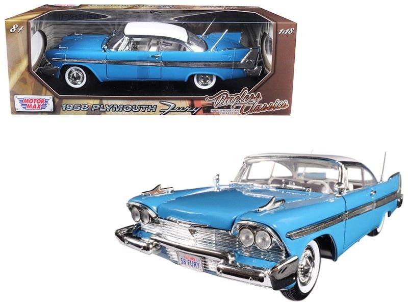 Plymouth Fury Coupe 1958 blå - 1:18
