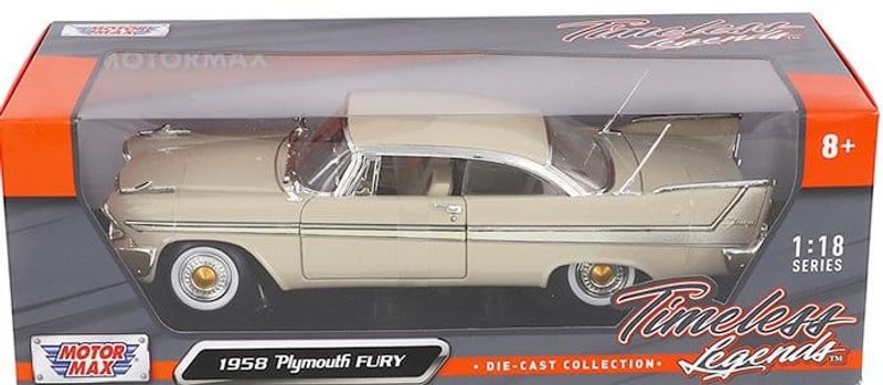 Plymouth Fury Coupe 1958 gul - 1:18