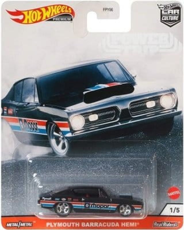 Plymouth Barracuda 1968 svart - Hot Wheels 1:64
