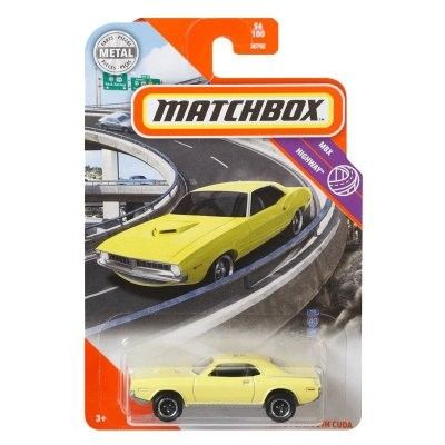 Plymouth Cuda 1970 gul - Matchbox 1:64