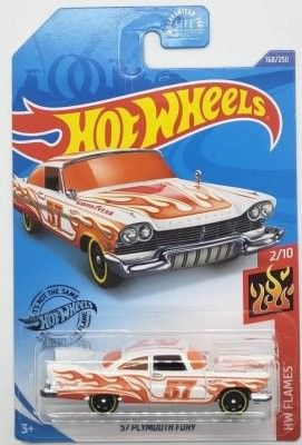 Plymouth Fury 1957 vit/röd - Hot Wheels 1:64