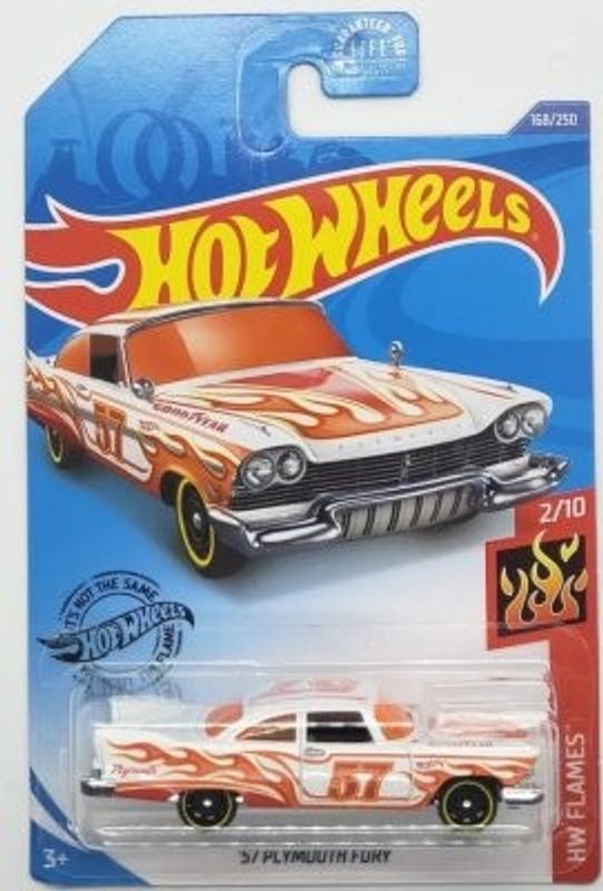 Plymouth Fury 1957 vit/röd - Hot Wheels 1:64