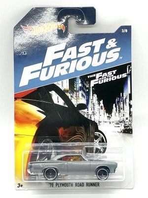 Plymouth Road Runner 1970 silver F&F - Hot Wheels 1:64