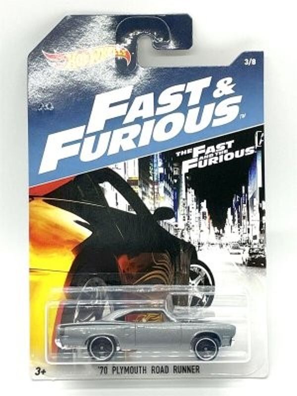 Plymouth Road Runner 1970 silver F&F - Hot Wheels 1:64
