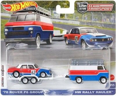 Rover P6 Group 2 1970 & Rally Van Trailer - Hot Wheels 1:64