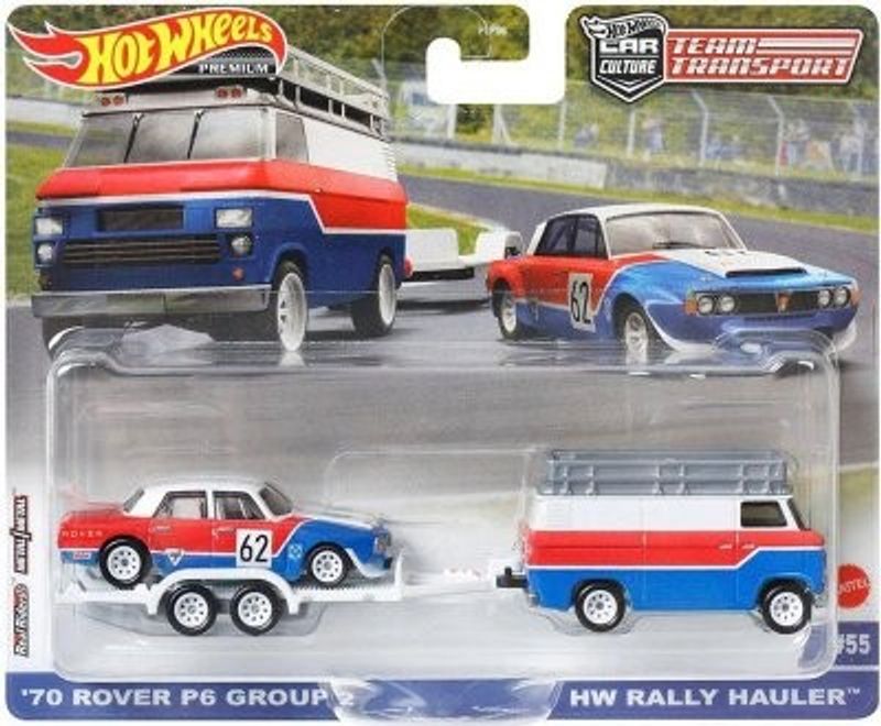 Rover P6 Group 2 1970 & Rally Van Trailer - Hot Wheels 1:64