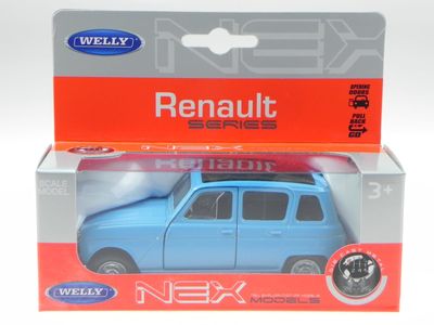 Renault 4 R4 blå - skala 1:34