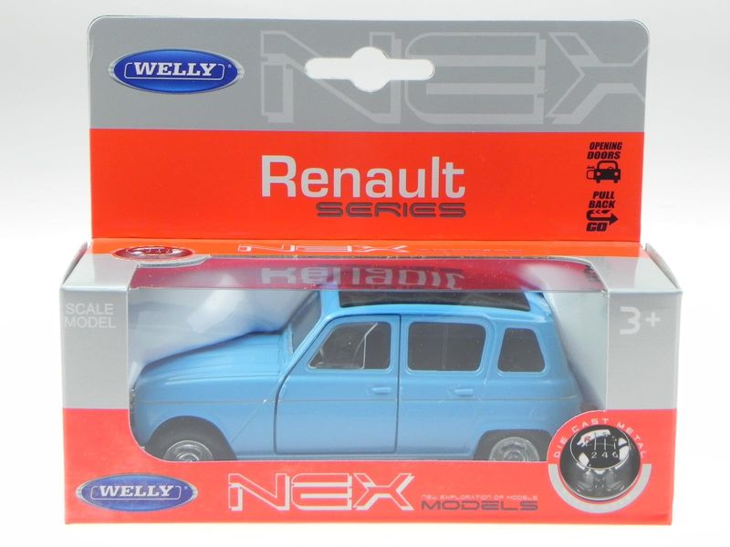 Renault 4 R4 blå - skala 1:34