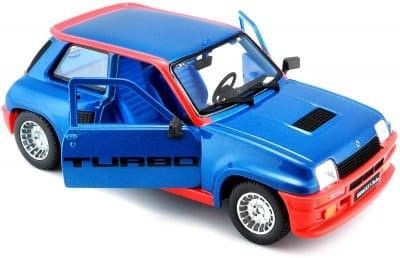 Renault 5 Turbo 1982 blå - skala 1:24