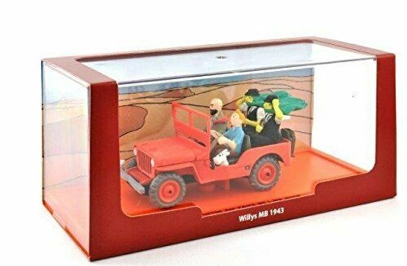 Jeep Willys 1943 "Tintin" - skala 1:43 (hjul löst)