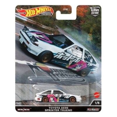 Toyota AE86 Sprinter Trueno vit/rosa - Hot Wheels 1:64