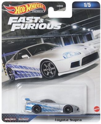 Toyota Supra silver/blå F&F - Hot Wheels 1:64