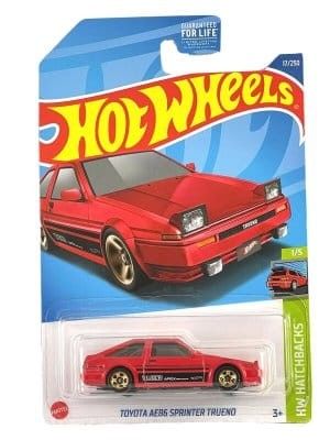 Toyota AE86 Sprinter Trueno röd - Hot Wheels 1:64