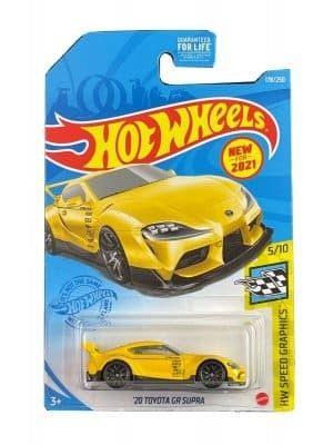 Toyota GR Supra 2020 gul - Hot Wheels 1:64.