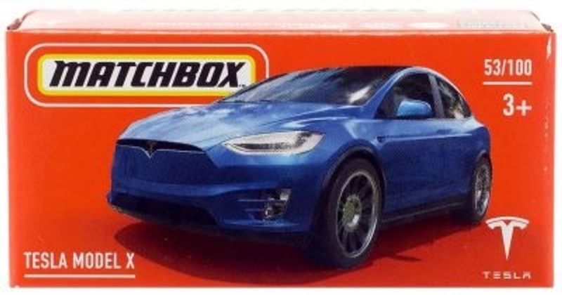 Tesla Model X blå - Matchbox 1:64 (box)