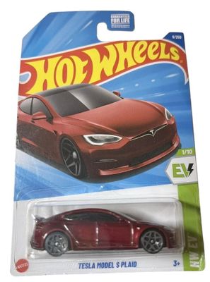 Tesla Model S Plaid röd- Hot Wheels 1:64