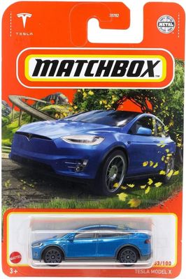 Tesla Model X blå - Matchbox 1:64