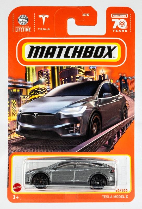 Tesla Model X grå - Matchbox 1:64
