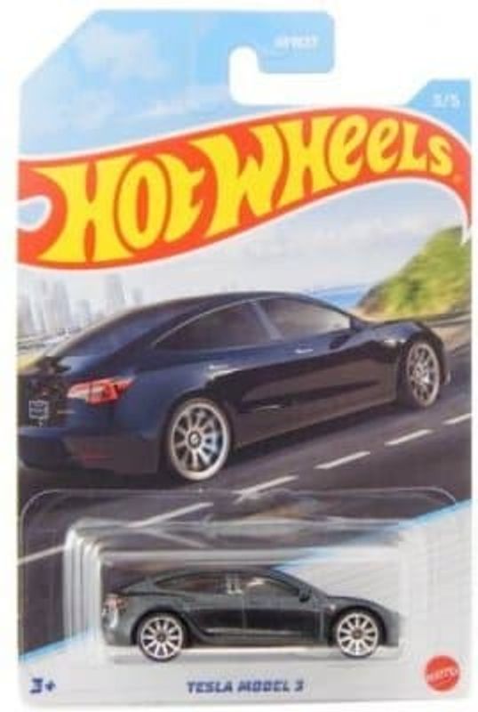 Tesla Model 3 svart - Hot Wheels 1:64