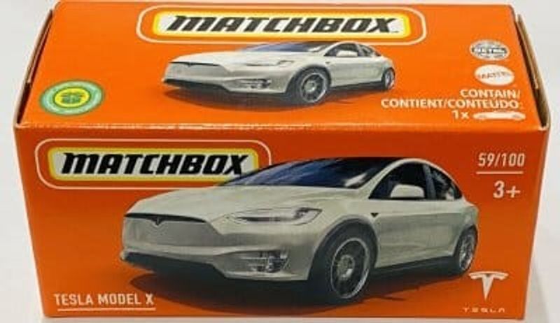 Tesla Model X vit - Matchbox 1:64 (box)
