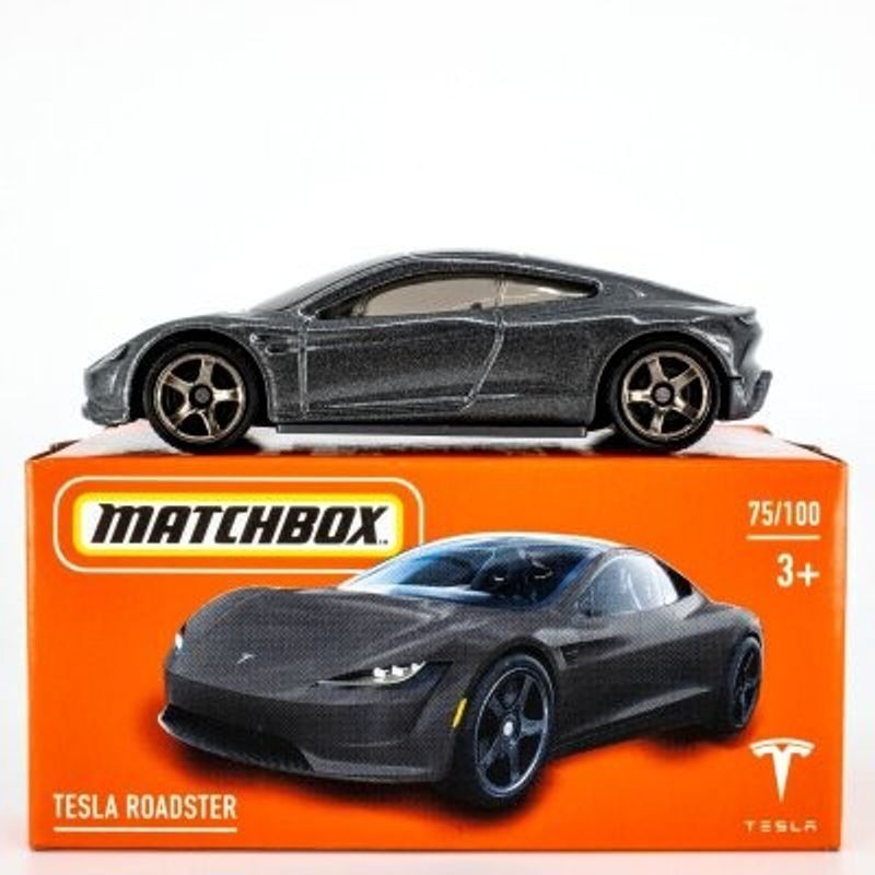 Tesla Roadster grå - Matchbox 1:64 (box)