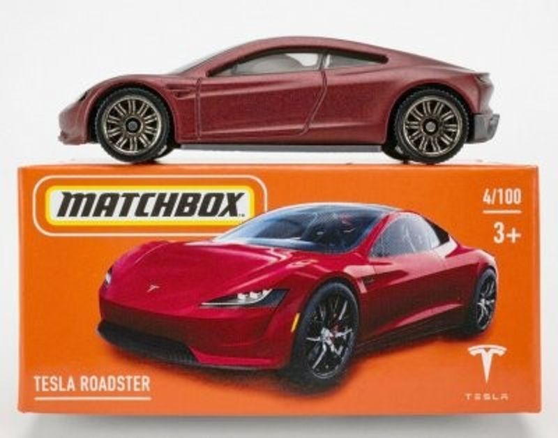 Tesla Roadster röd - Matchbox 1:64 (box)