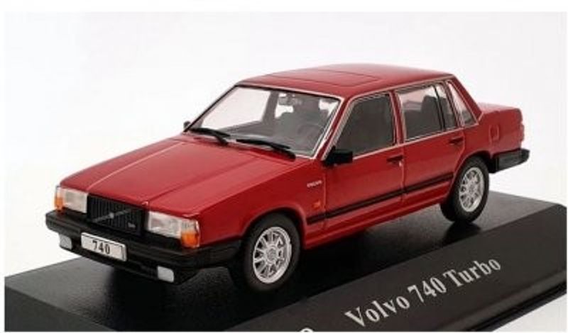 Volvo 740 Turbo röd - skala 1:43