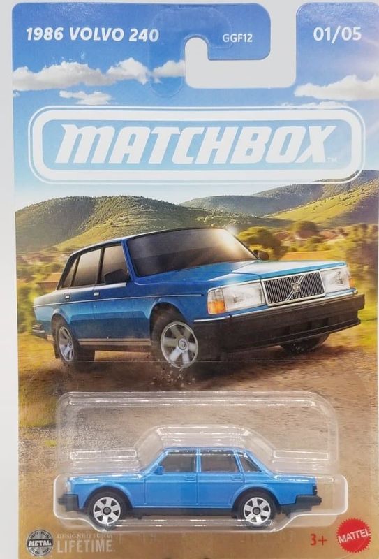 Volvo 240 1986 blå - Matchbox European series 1:64