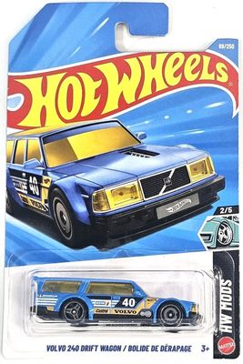Volvo 240 Drift Wagon blå - Hot Wheels 1:64
