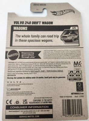 Volvo 240 Drift Wagon silver - Hot Wheels 1:64 (skadad förpackning)