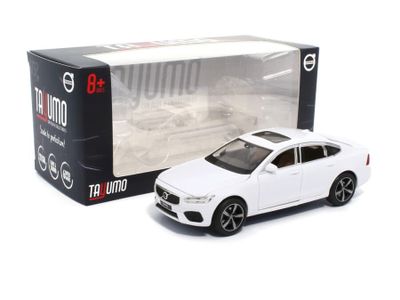 Volvo S90 vit - skala 1:32 (Pullback)