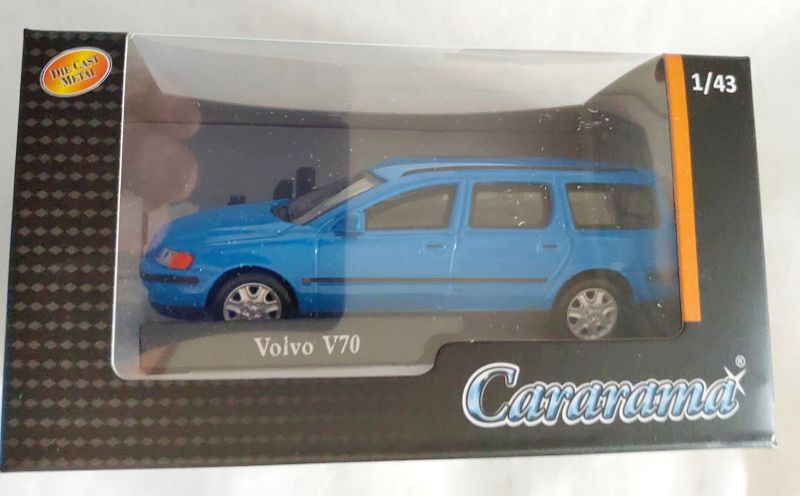 Volvo V70 2008 blå - skala 1:43