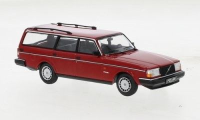 Volvo 240 Kombi/Polar 1989 röd - skala 1:43 (skd bil)