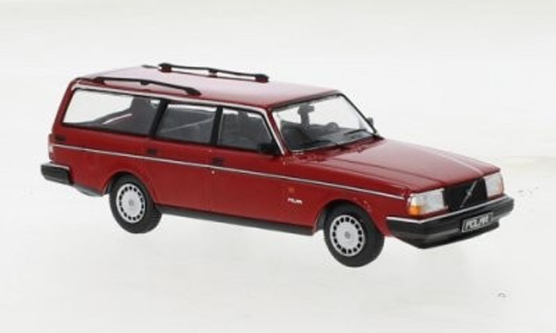Volvo 240 Kombi/Polar 1989 röd - skala 1:43 (skd bil)