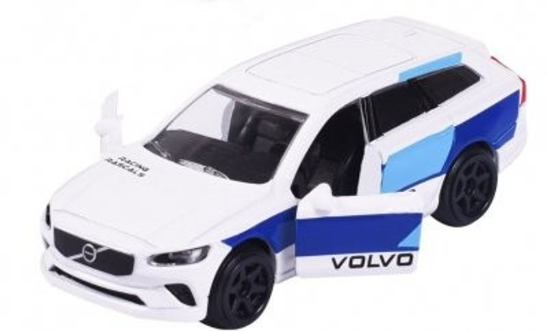 Volvo V90 vit/blå - Majorette 7,5 cm