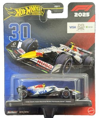 F1-series Visa Cash App RB 2025 #30 Liam Lawson - Hot Wheels 1:64