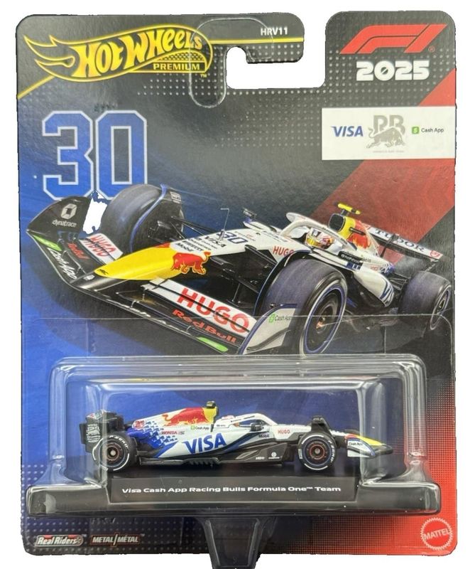 F1-series Visa Cash App RB 2025 #30 Liam Lawson - Hot Wheels 1:64