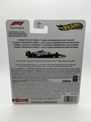 F1-series Visa Cash App RB 2025 #6 Isaac Hadjar - Hot Wheels 1:64