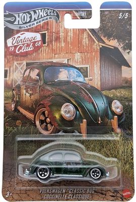 VW Beetle Classic – Vintage Silver-Serie von Hot Wheels im Maßstab 1:64