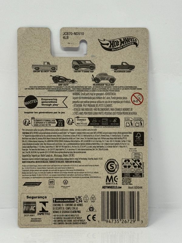 VW Volkswagen Baja Bug – „Surf’s Up“, Silver-Serie, Hot Wheels, Maßstab 1:64
