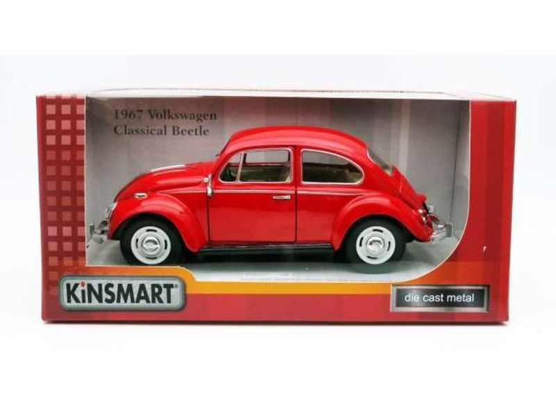 VW Beetle 1967 röd - skala 1:24