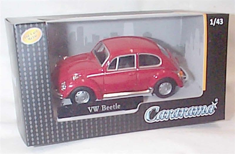 VW Beetle / Bubbla - röd - skala 1:43
